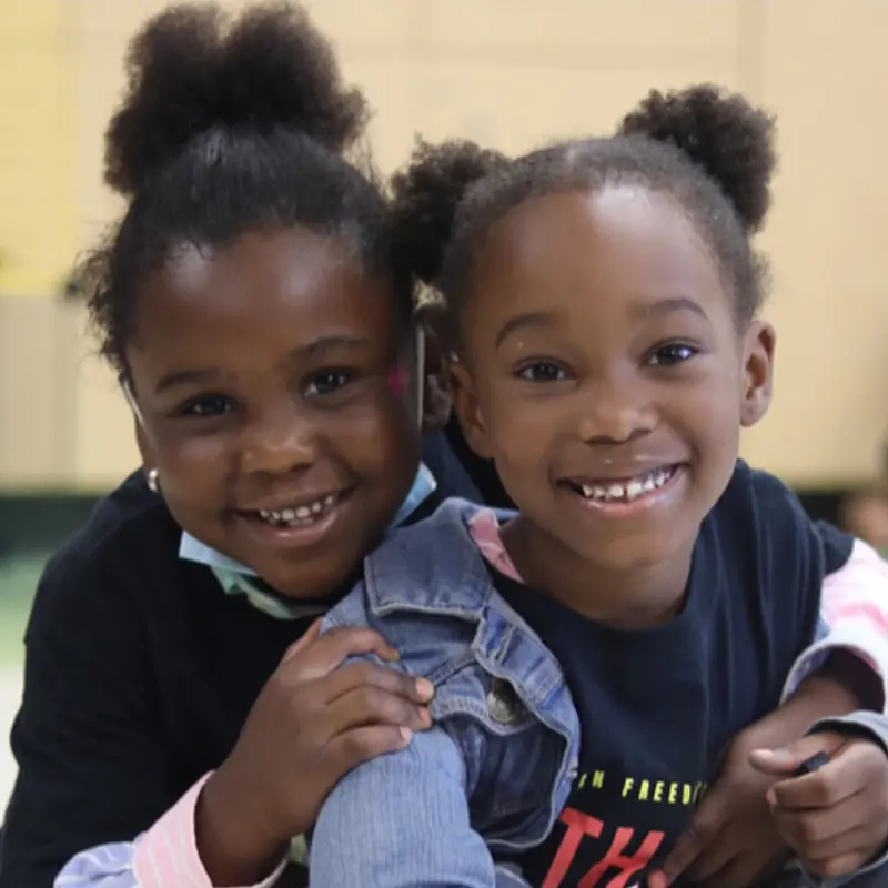 Two elementary students from the Freedom School