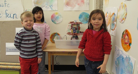 UPS students culminate semester-long study of water by displaying models and other modes of learning Cornerstone