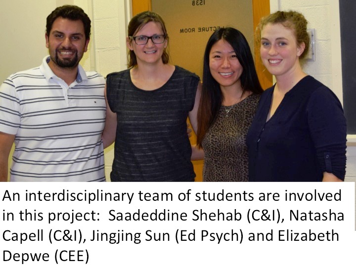 Interdisciplinary team of students: Saadeddine Shehab, Natasha Capell, Jingjing Sun, and Elizabeth Depwe