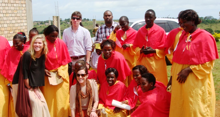 Eugene Moore with fellow volunteers in Tanzania