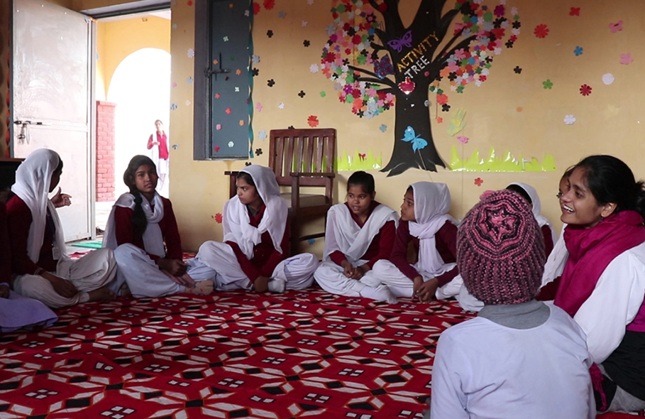 Classroom in India and Ananya Tiwari