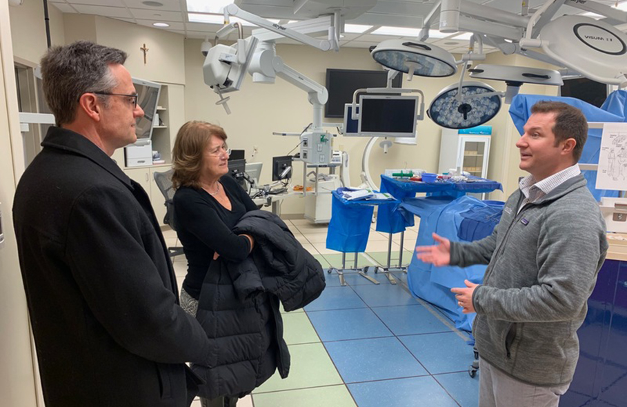 Richard Tapping and Mary Kalantzis visit the College of Medicine in Peoria.