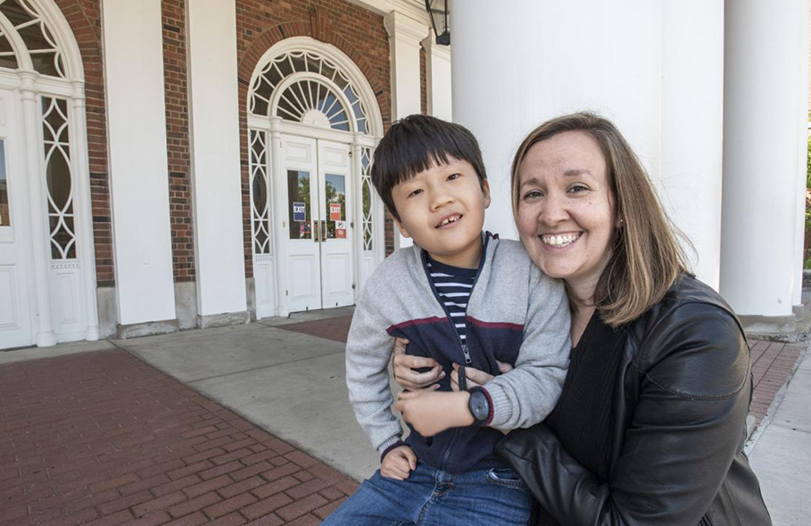 Meghan Burke and son Rogan Meyer