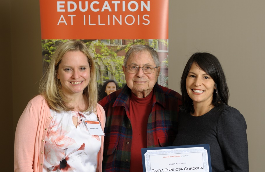 Stephanie Sanders-Smith, Bud Spodek, and Tanya Espinosa Cordoba at the 2017 Student Recognition Brunch