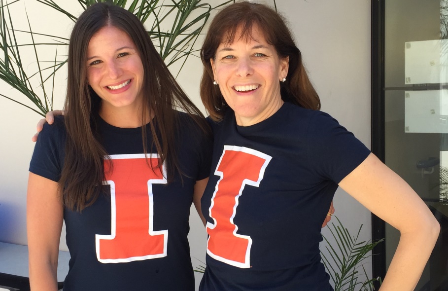 Illinois alumnae Meredith Dadigan Abel and Elise Darwish