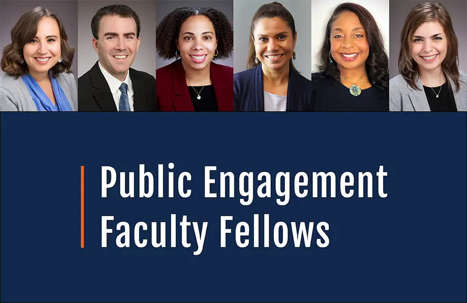 Headshot photos of Public Engagement Faculty Fellows 2023-24