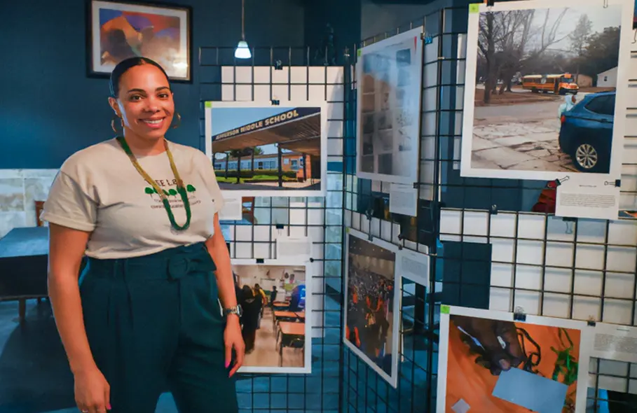 Aixa Marchand at her photo exhibition