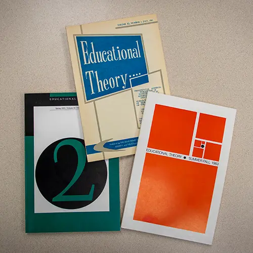 Three historical covers of Educational Theory Journal