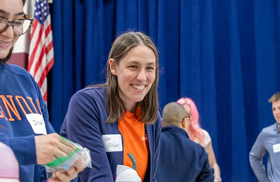 Mari Altshuler at Family Math Night