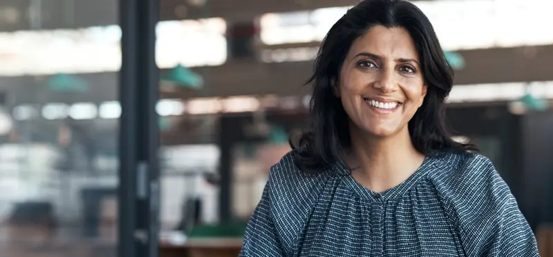 Female person smiling